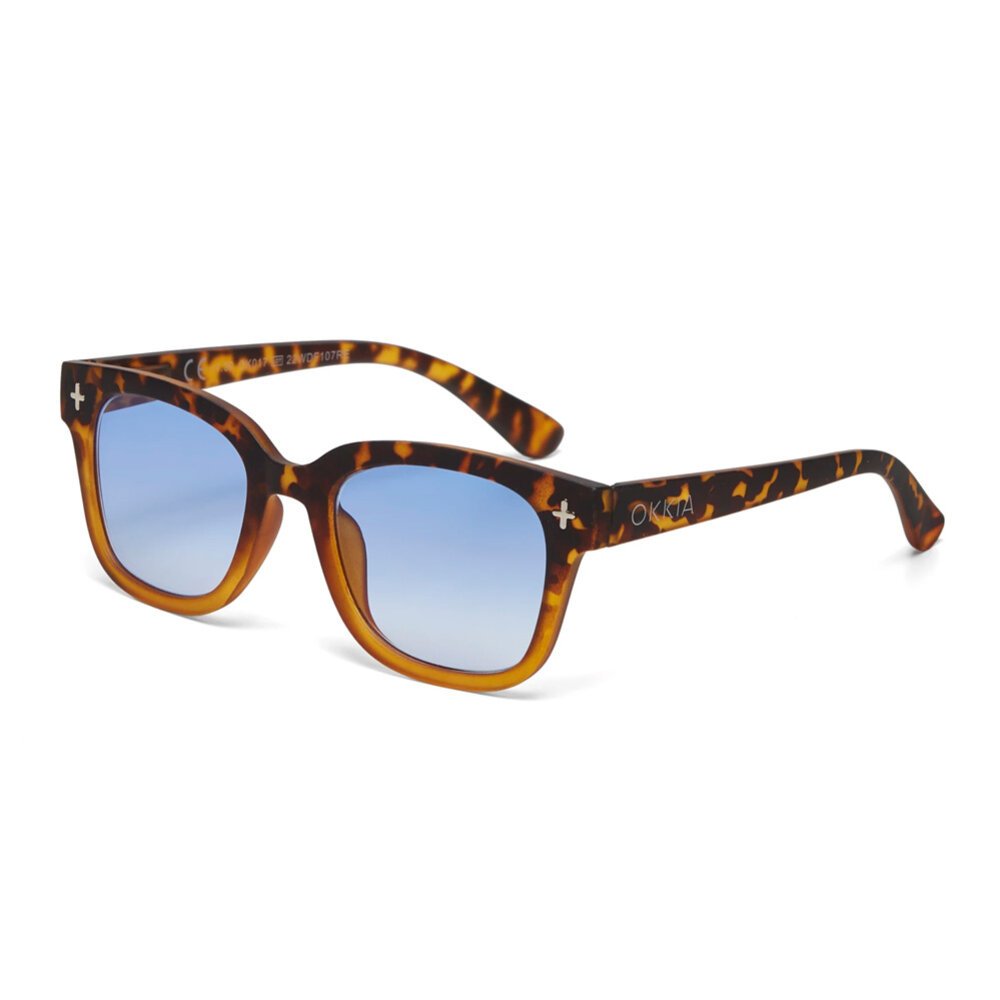 Okkia - Zonnebril GIOVANNI Havana Yellow met Blauwe Glazen OK012HY-BL Okkia - Zonnebril GIOVANNI Havana Yellow met Blauwe Glazen OK012HY-BL
