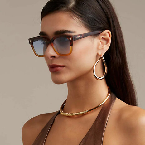 Okkia - Zonnebril GIOVANNI Havana Yellow-Blue OK012HY-BL