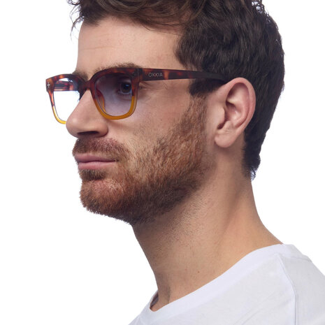 Okkia - Zonnebril GIOVANNI Havana Yellow-Blue OK012HY-BL