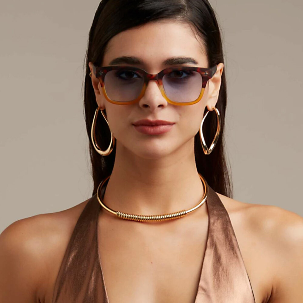 Okkia - Zonnebril GIOVANNI Havana Yellow-Blue OK012HY-BL