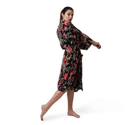 Imbarro - Kimono Royal Paradise Black Viscose One-size