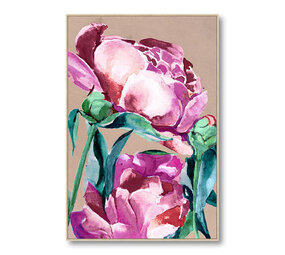 Melting Pot - Schilderij Fuchsia Bloemen op Canvas 80x120cm ingelijst Melting Pot - Schilderij Fuchsia Bloemen op Canvas 80x120cm ingelijst