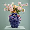 Melting Pot - Vaas Primavera Blauw Keramiek 35x37cm handgemaakt Melting Pot - Vaas Primavera Blauw Keramiek 35x37cm handgemaakt