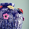 Melting Pot - Vaas Primavera Blauw Keramiek 35x37cm handgemaakt Melting Pot - Vaas Primavera Blauw Keramiek 35x37cm handgemaakt