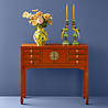 Melting Pot - Dressoir & Ladekast Dynasty Vintage Oranje Goud Hout 100x26x87cm Melting Pot - Dressoir & Ladekast Dynasty Vintage Oranje Goud Hout 100x26x87cm