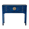 Melting Pot - Tafel + Ladekast Dynasty Vintage Blauw Goud Hout 100x26x87cm Melting Pot - Tafel + Ladekast Dynasty Vintage Blauw Goud Hout 100x26x87cm