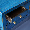 Melting Pot - Tafel + Ladekast Dynasty Vintage Blauw Goud Hout 100x26x87cm Melting Pot - Tafel + Ladekast Dynasty Vintage Blauw Goud Hout 100x26x87cm