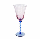 Werns - Wijnglas Swirl Roze Blauw Glas 10x23cm Werns - Wijnglas Swirl Roze Blauw Glas 10x23cm