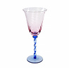 Melting Pot - Wijnglas Swirl Roze Blauw Glas 10x23cm Melting Pot - Wijnglas Swirl Roze Blauw Glas 10x23cm