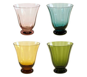 Werns - Water & Wijnglazen Luan Multicolor 10x11cm set van 4 Werns - Water & Wijnglazen Luan Multicolor 10x11cm set van 4