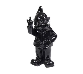Melting Pot - Beeldje Kabouter Fuck You Zwart 20cm Melting Pot - Beeldje Kabouter Fuck You Zwart 20cm
