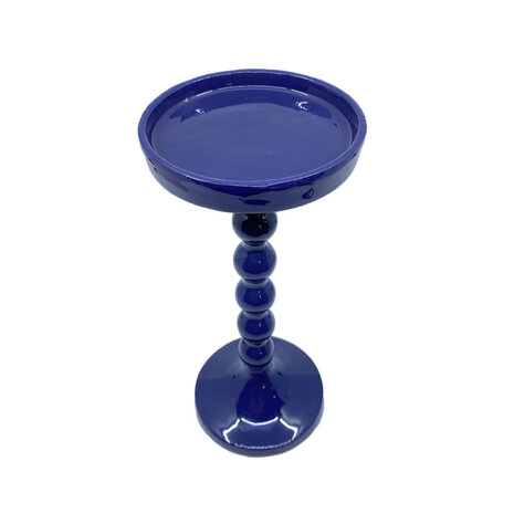 Colmore - Kandelaar Blokkaars Indigo Blauw Emaille 13x27cm Colmore - Kandelaar Blokkaars Indigo Blauw Emaille 13x27cm