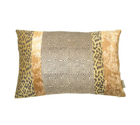 Melting Pot - Sierkussen Logan Panter-Goud-Beige Fluweel 60x35cm Melting Pot - Sierkussen Logan Panter-Goud-Beige Fluweel 60x35cm