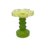 Melting Pot - Kandelaar Flower Geel Groen 12x14cm voor blokkaars Melting Pot - Kandelaar Flower Geel Groen 12x14cm voor blokkaars