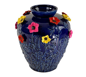 Werns - Vaas Primavera Blauw Keramiek 35x37cm handgemaakt