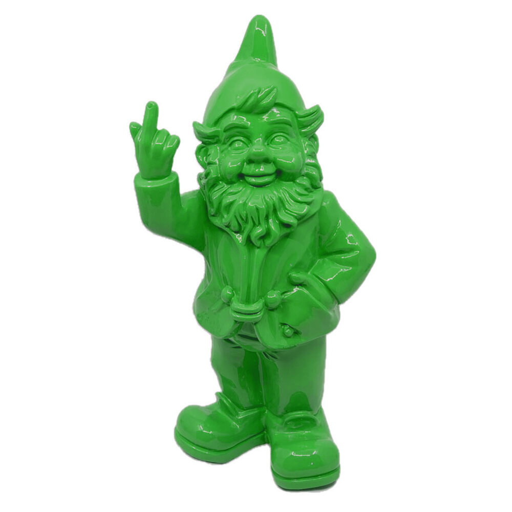 Melting Pot - Design Kabouter F*ck You Groen – Beeld met Middelvinger 16x32cm Melting Pot - Design Kabouter F*ck You Groen – Beeld met Middelvinger 16x32cm