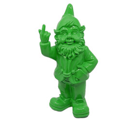 Melting Pot - Beeld Kabouter F*ck You Groen 16x32cm Melting Pot - Beeld Kabouter F*ck You Groen 16x32cm