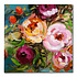 Schilderij Bloemen Roze Multicolor 100x100cm handgeschilderd