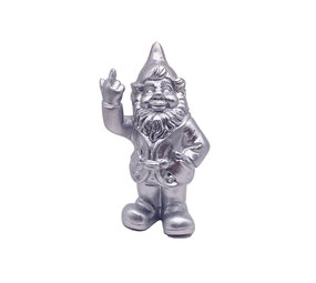 Melting Pot - Beeldje Kabouter Fuck You Zilver 10cm Melting Pot - Beeldje Kabouter Fuck You Zilver 10cm