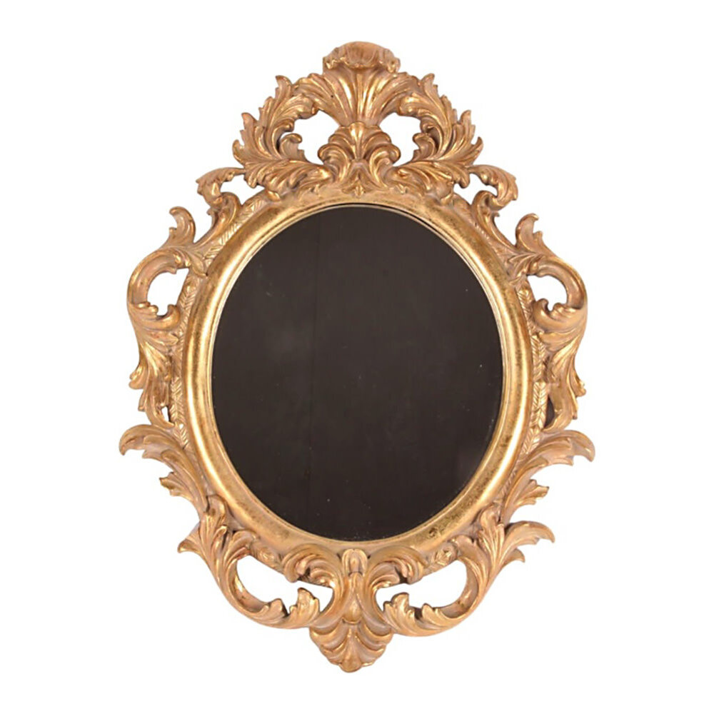 Melting Pot - Spiegel Ovaal Baroque Goud Resin 41x56cm Melting Pot - Spiegel Ovaal Baroque Goud Resin 41x56cm