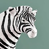 Werns - Kandelaar Zebra en Papegaaien Multicolor Metaal 27x45cm 2-houders Werns - Kandelaar Zebra en Papegaaien Multicolor Metaal 27x45cm 2-houders