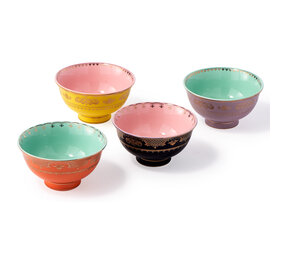 Pols Potten - Schaaltjes Grandpa Multicolor Porselein 12x6cm set van 4 Pols Potten - Schaaltjes Grandpa Multicolor Porselein 12x6cm set van 4