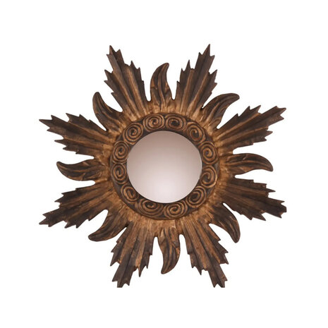 Melting Pot - Spiegeltje Rond Baroque Antiek Brons 31x31cm Melting Pot - Spiegeltje Rond Baroque Antiek Brons 31x31cm