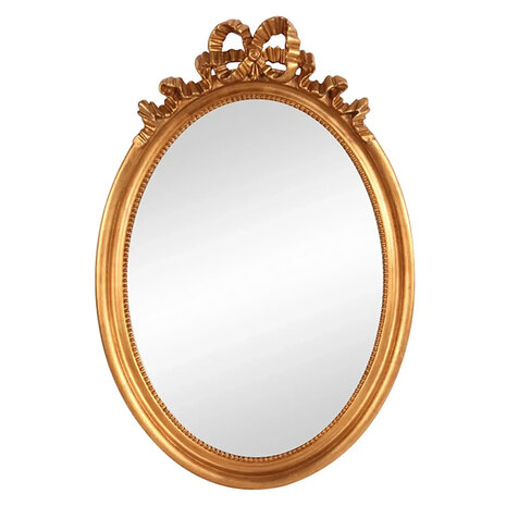 Melting Pot - Spiegel Ovaal Baroque Strik Goud 64x95cm Melting Pot - Spiegel Ovaal Baroque Strik Goud 64x95cm