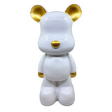 Melting Pot - Beeld Design Beer Wit Gouden Details 26x47cm Melting Pot - Beeld Design Beer Wit Gouden Details 26x47cm