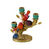 Kandelaar Vogeltjes Multicolor Goud 22x20cm 3-houders