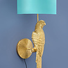 Werns - Wand Lamp Percy Rechts Papegaai Goud + Turquoise Kap 33x70cm set Werns - Wand Lamp Percy Rechts Papegaai Goud + Turquoise Kap 33x70cm set