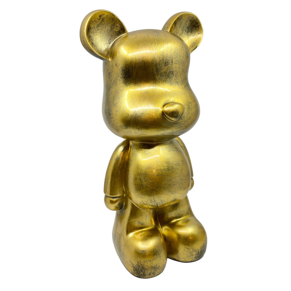 Melting Pot - Beeld Design Beer Antiek Goud 26x47cm