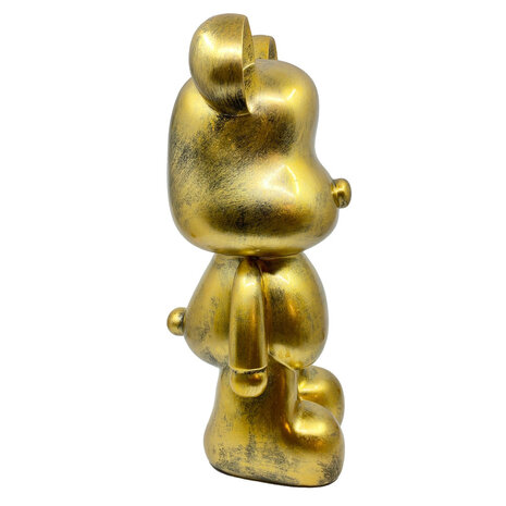 Melting Pot - Beeld Design Beer Antiek Goud 26x47cm