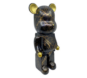 Melting Pot - Beeld Design Beer Zwart met Splash Goud 20x50cm Melting Pot - Beeld Design Beer Zwart met Splash Goud 20x50cm