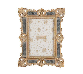 Melting Pot - Fotolijstje Franse Lelies Goud Grijs 16x21cm - foto 10x15cm