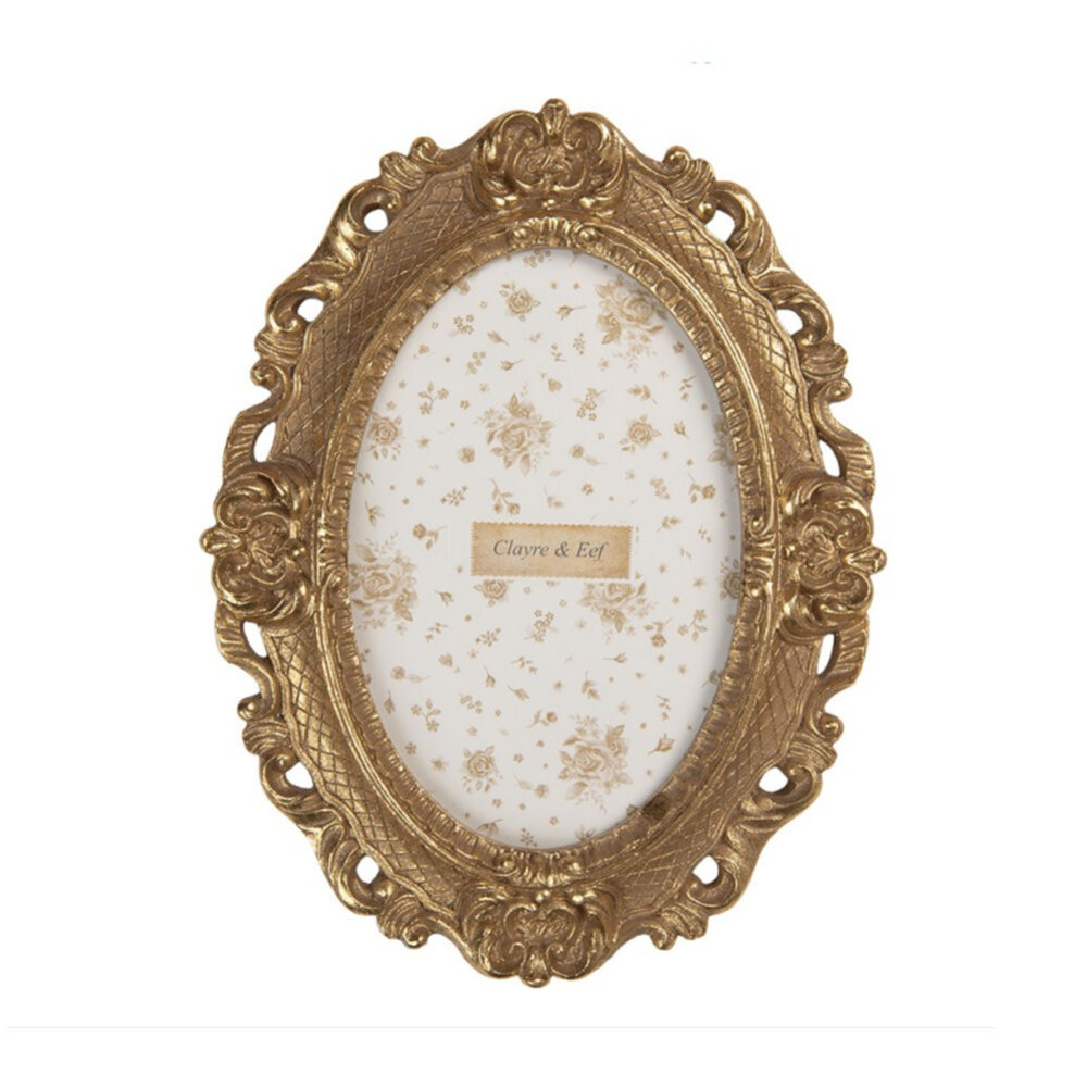 Melting Pot - Fotolijstje Ovaal Barok Goud 16x21cm - foto 10x15cm