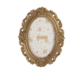 Melting Pot - Fotolijstje Ovaal Barok Goud 16x21cm - foto 10x15cm Melting Pot - Fotolijstje Ovaal Barok Goud 16x21cm - foto 10x15cm
