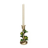 Melting Pot - Kandelaar Limoen met Bloem Groen Goud 11x24cm Melting Pot - Kandelaar Limoen met Bloem Groen Goud 11x24cm