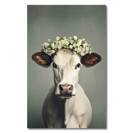 Melting Pot - Glasschilderij Klara Koe Multicolor 80x120cm Melting Pot - Glasschilderij Klara Koe Multicolor 80x120cm