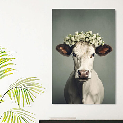 Melting Pot - Glasschilderij Klara Koe Multicolor 80x120cm Melting Pot - Glasschilderij Klara Koe Multicolor 80x120cm