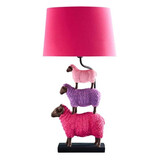 Werns - Tafel Lamp Schapen Roze Multicolor 35x67cm set met kap Werns - Tafel Lamp Schapen Roze Multicolor 35x67cm set met kap