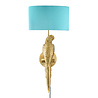 Werns - Wand Lamp Percy Rechts Papegaai Goud + Turquoise Kap 33x70cm set Werns - Wand Lamp Percy Rechts Papegaai Goud + Turquoise Kap 33x70cm set