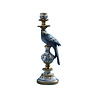 Werns - Kandelaar Papegaai Blauw-Wit met Gouden Details 9x28cm - Links of Rechts Werns - Kandelaar Papegaai Blauw-Wit met Gouden Details 9x28cm - Links of Rechts