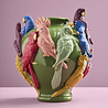 Werns - Vaas Papegaaien Groen Multicolor 23x26cm Werns - Vaas Papegaaien Groen Multicolor 23x26cm