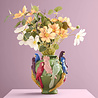 Werns - Vaas Papegaaien Groen Multicolor 23x26cm Werns - Vaas Papegaaien Groen Multicolor 23x26cm