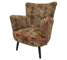 Melting Pot - Fauteuil Jungle Love Panterprint Fuchsia 77x76x83cm Melting Pot - Fauteuil Jungle Love Panterprint Fuchsia 77x76x83cm