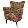 Werns - Fauteuil Jungle Love Panterprint Fuchsia 77x76x83cm
