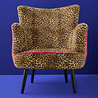 Werns - Fauteuil Jungle Love Panterprint Fuchsia 77x76x83cm