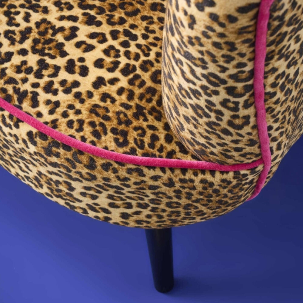 Werns - Fauteuil Jungle Love Panter 77x76x83cm fuchsia bies
