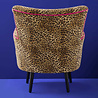 Werns - Fauteuil Jungle Love Panterprint Fuchsia 77x76x83cm